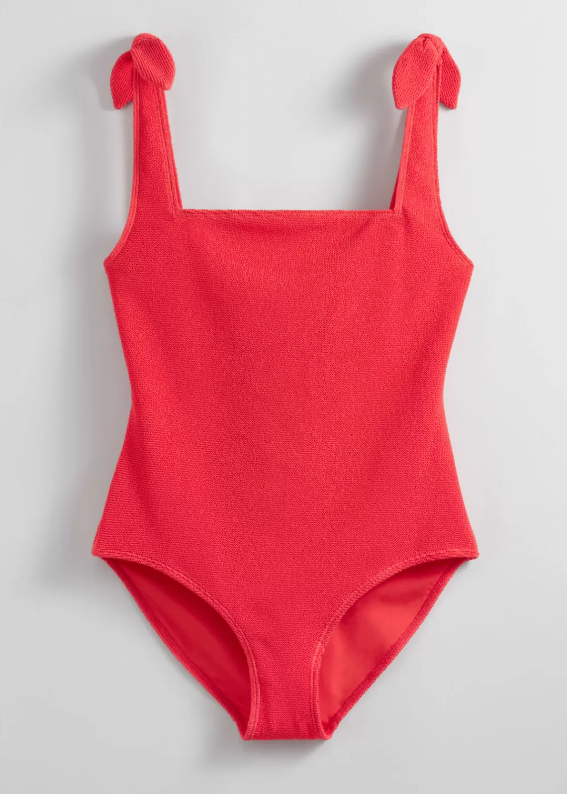 & Other Stories Swimwear | Textured Bow Tie Swimsuit