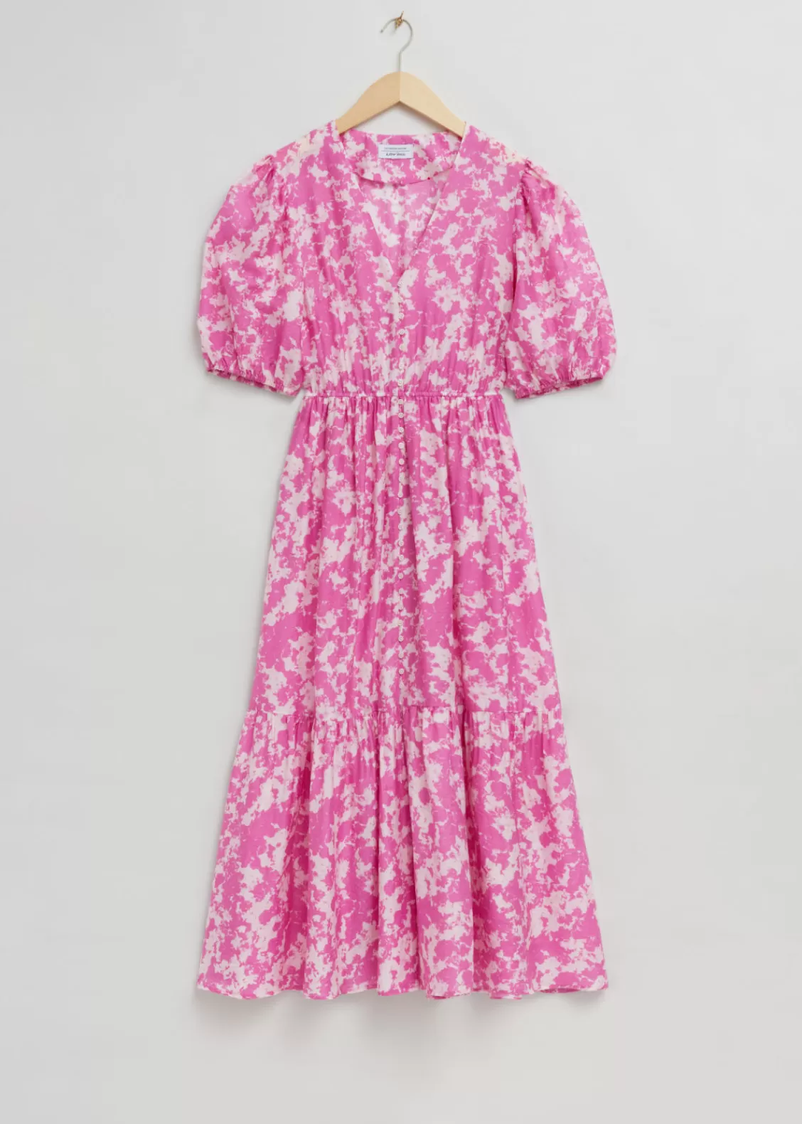 & Other Stories Dresses | Tiered Maxi Dress Pink Printed