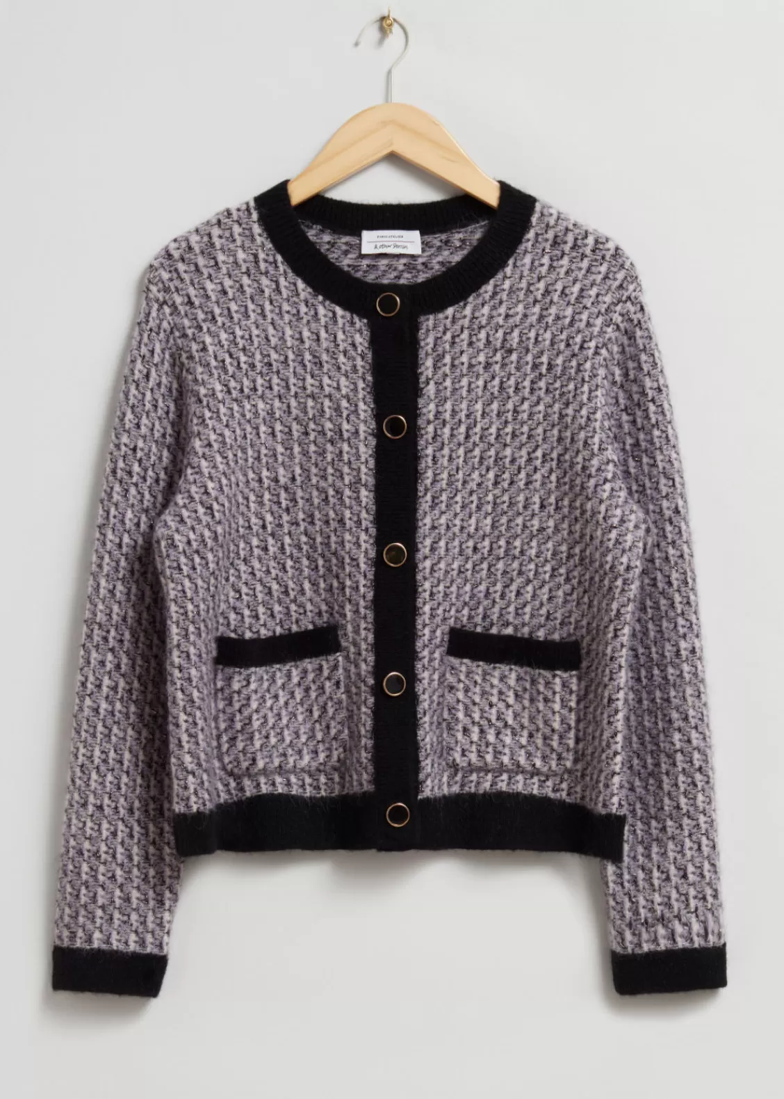 & Other Stories Sweaters & Knits | Tweed Cardigan Grey/Black