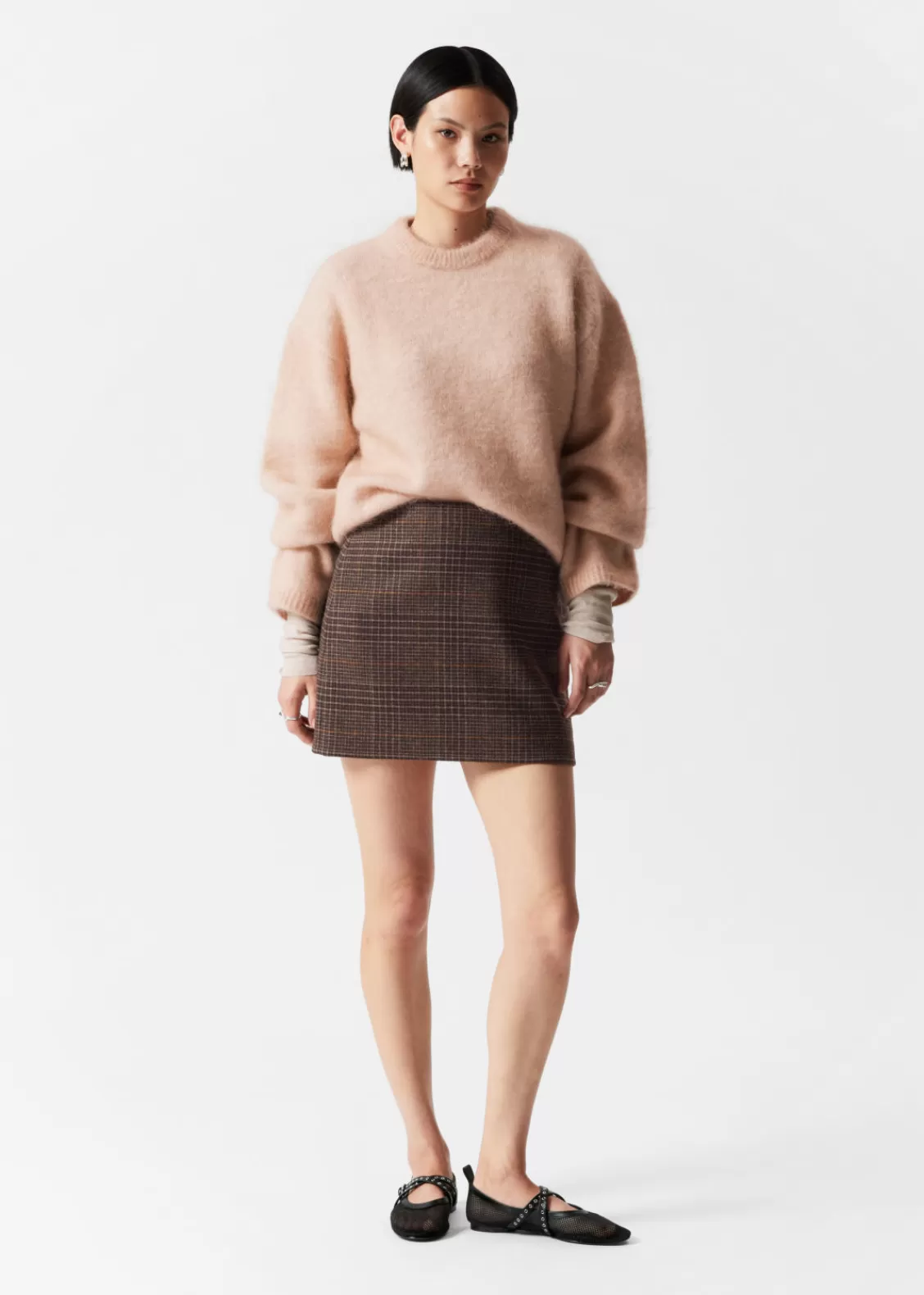 & Other Stories Sets & Suits | Skirts | Tweed Wool-Blend Mini Skirt Brown Checks