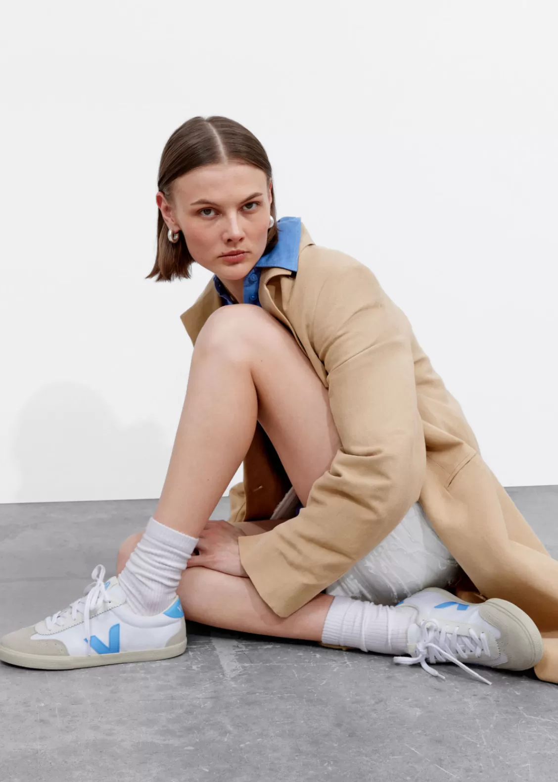 & Other Stories Sneakers | Veja Volley Canvas Sneakers Light blue/White