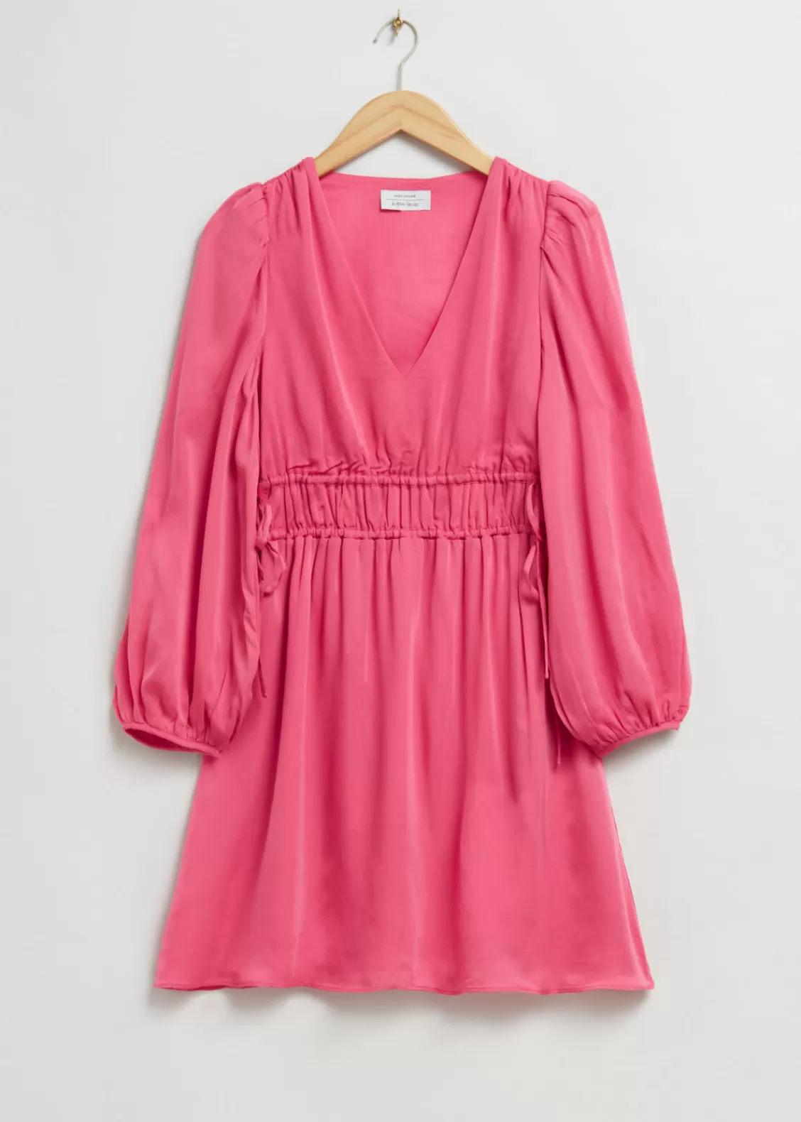 & Other Stories Dresses | V-Neck Drawstring Detail Dress Pink