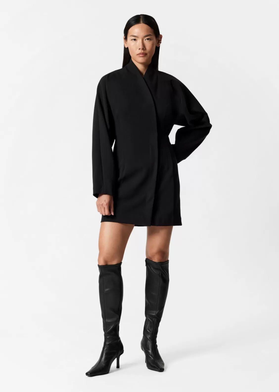 & Other Stories Dresses | Waisted Blazer Dress Black