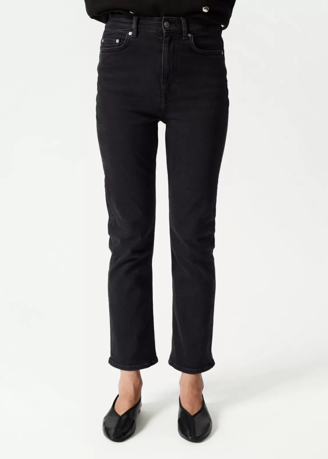 & Other Stories Jeans | Wide Leg Cropped Jeans Black