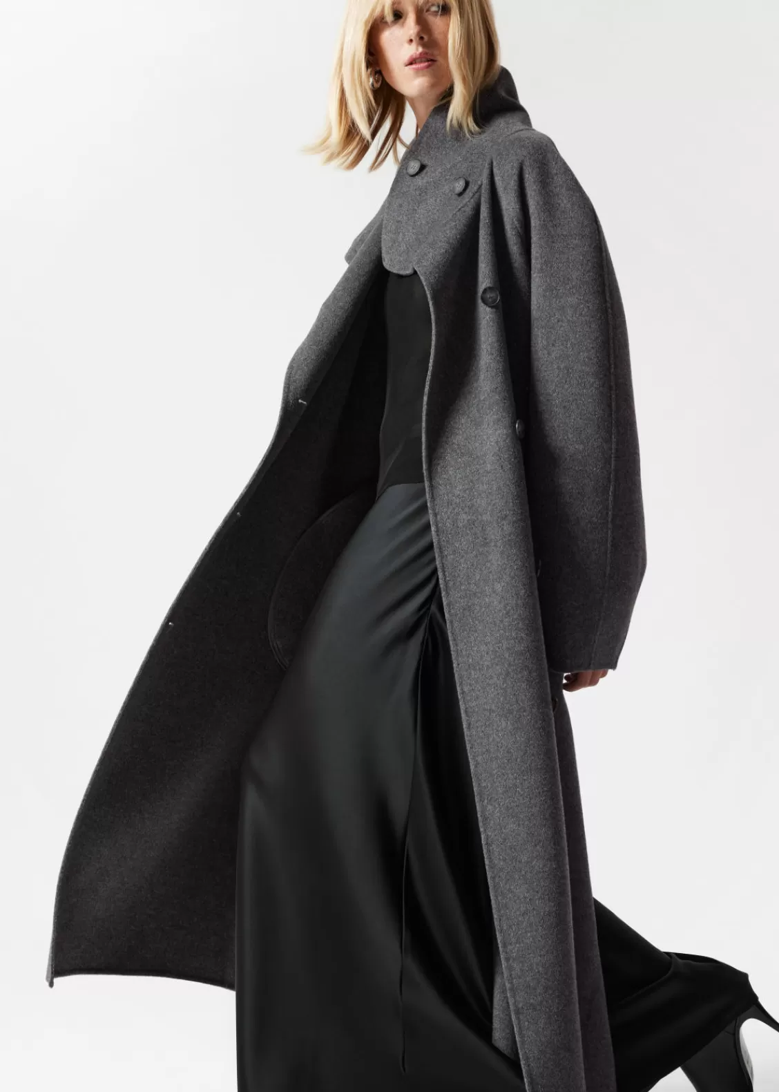 & Other Stories Outerwear | Wool-Blend Funnel-Collar Coat