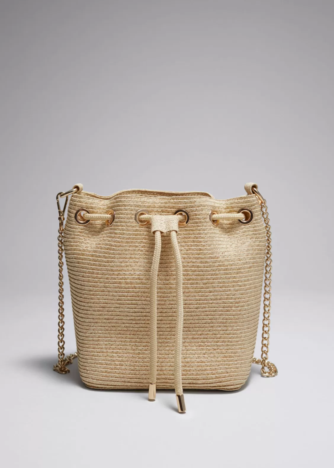 & Other Stories Shoulder Bags | Woven Paper- Bucket Bag Straw